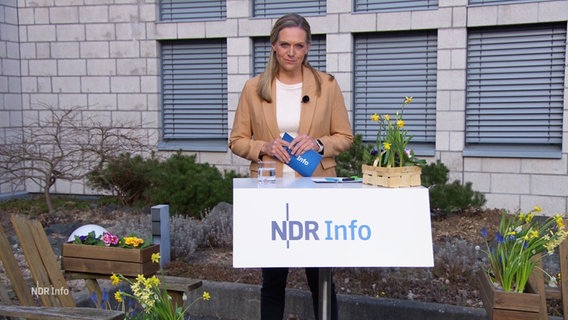 Juliane Möcklinghoff moderiert NDR Info. © Screenshot 