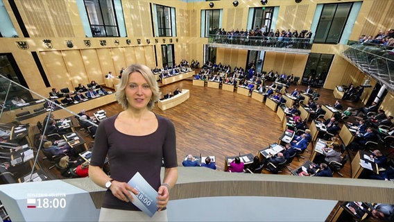 Marie-Luise Bram moderiert Schleswig-Holstein 18:00. © Screenshot 