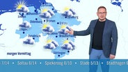 Stefan Laps präsentiert die Wetteraussichten. © Screenshot 