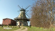 Eine alte Windmühle aus dem 18. Jahrhundert. © Screenshot 