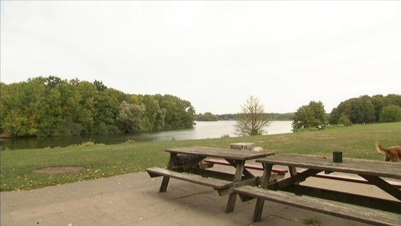 Blick auf den Öjendorfer See.  