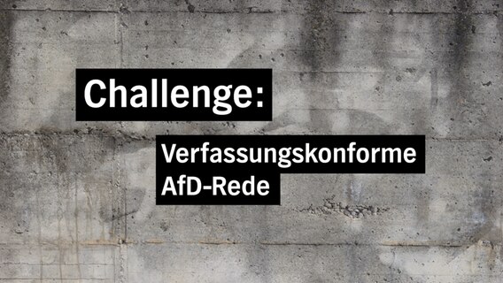 Challenge: Verfassungskonforme AfD-Rede  