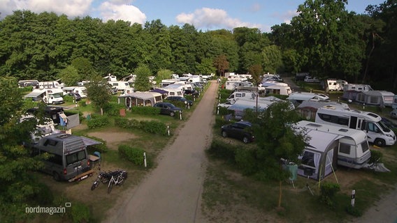 Mobile homes on the Ückeritz campsite.  