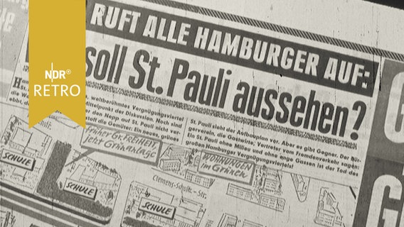 Titelseite einer Zeitung mit der Schlagzeile "Wie soll St. Pauli aussehen?"  