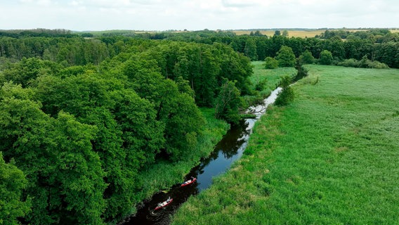 Die Warnow ist 155 Kilometer lang und für viele das perfekte Paddelrevier mit Natur pur und Wildwasserstrecke. © NDR 