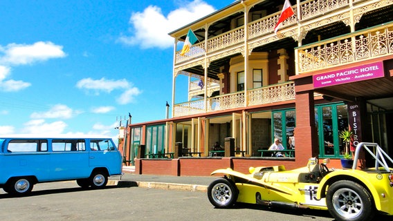 Das "Grand Pacific Hotel" – das älteste Hotel an der "Great Ocean Road", Australien. © NDR/Till Lehmann 