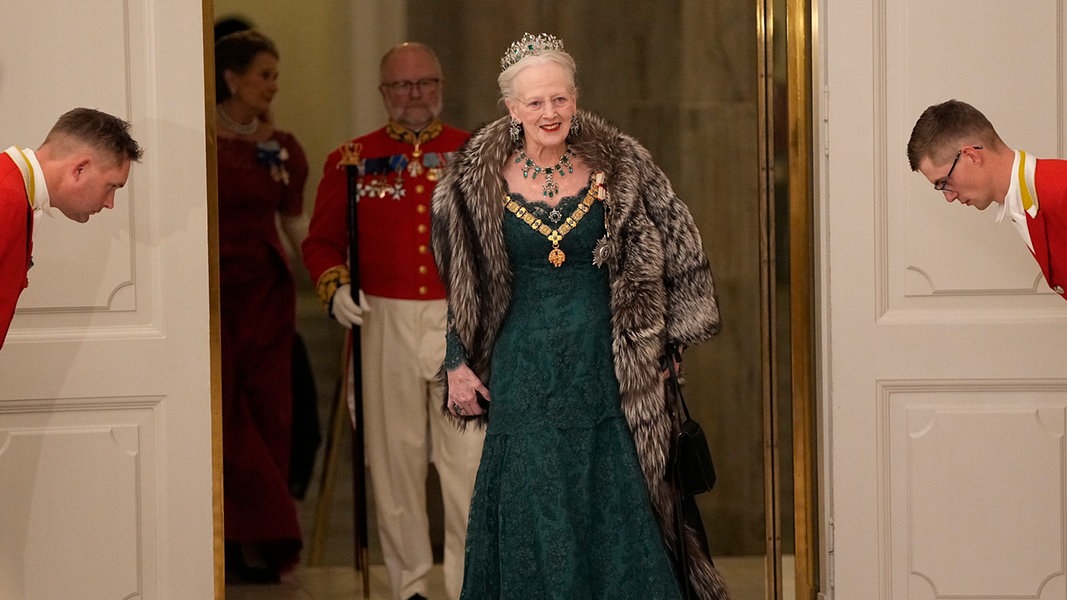 Königin Margrethe II. bei einem Staatsempfang 2023