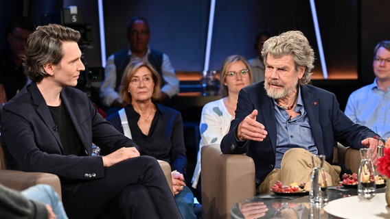 Der Bergsteiger und Autor Reinhold Messner ist zu Gast in der NDR Talk Show am 13. September 2024. © NDR Fernsehen/Uwe Ernst Foto: Uwe Ernst