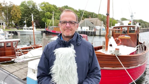 Stefan Kreibohm vom NDR Wetterstudio auf Hiddensee. © Screenshot 