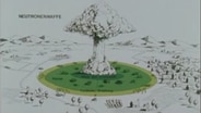 Illustration des Wirkungsradius einer Neutronenbombe vopn 1978 © NDR 