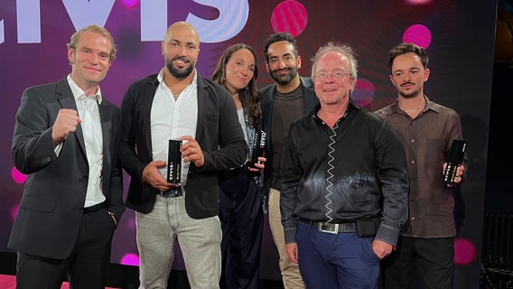 Gewinner Team des Civis Medienpreis für die Reportage  „Israel und Gaza: Leben zwischen Terror und Krieg“  in der Kategorie Video/Social Media gewonnen. © NDR 