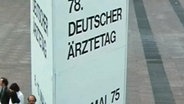 Ein Aufsteller zum 78. Deutschen Ärztetag © Screenshot 