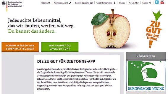 Internet-Kampagnen der Bundesregierung: Mal mehr, mal weniger erfolgreich (Screenshot).  