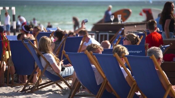 Urlauber und Touristen am Strand von Grömitz. © NDR Foto: Screenshot