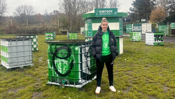 Anja Mittag bei der BSG Chemie Leipzig in der vierten Liga. © NDR/Inka Blumensaat 