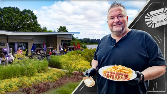 Holger Petersen vom Imbiss Sehestedt mit Nord-Ostsee-Kanal-Blick. © Anouschka Breuer/Joker Pictures 