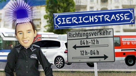 Die Sierichstrasse als Komik.  