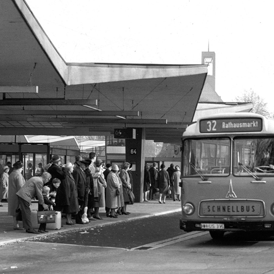 Umsteigeanlage Wandsbek 1965 © Hamburger Hochbahn 