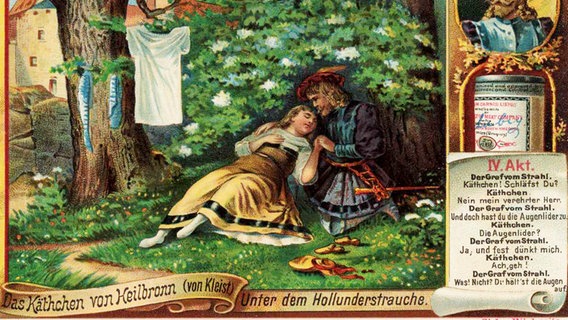 Reproduktion eines Sammelbildes von ca. 1900: "Das Käthchen von Heilbronn" von Heinrich von Kleist. © picture alliance / Bildagentur-online Foto: Sunny Celeste