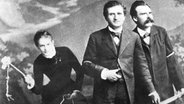 Gruppenbild Lou von Salomé, spätere Andreas-Salome, Paul Ree und Friedrich Nietzsche (1882). © picture-alliance / akg-images Foto: akg-images