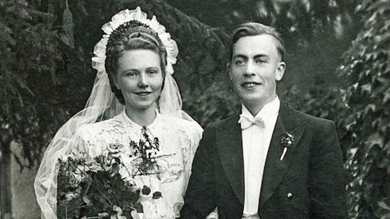 Hochzeitsfoto von Hildegard und Egon Ullrich (1949) © Egon und Hildegard Ullrich privat 