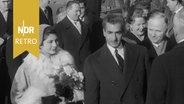 Schah Reza Pahlevi von Persien und Kaiserin Soraya in Hamburg, rechts Bürgermeister Kurt Sieveking, Februar 1955. © NDR Archiv Screenshot 