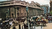 Die Bank von England (undatierte Aufnahme, coloriert) © picture alliance / World History Archive 