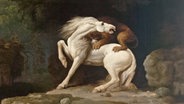 A Lion Attacking a Horse: Gemälde von George Stubbs (1770) (Ausschnitt) © George Stubbs, Public domain, via Wikimedia Commons 