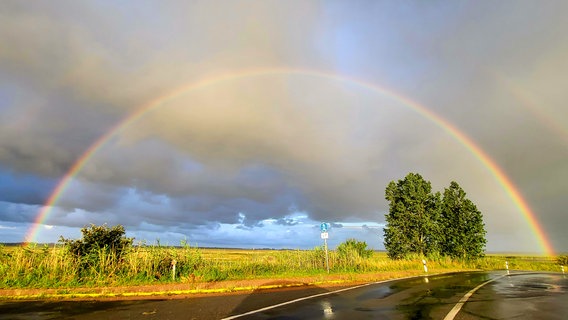 Ein Regenbogen in der Nähe von Barth. © NDR Foto: Mario Galepp aus Barth