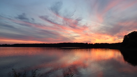 Abendstille am Dobbertiner See. Festgehalten von Karin Mußfeldt aus Dobbertin. © NDR Foto: Karin Mußfeldt aus Dobbertin