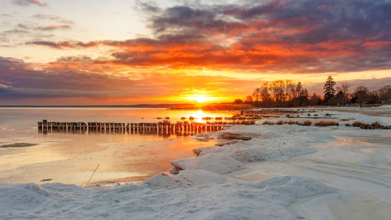 Sonnenaufgang am Strand von Ureckermünde. © NDR Foto: Andy Bünning aus Torgelow