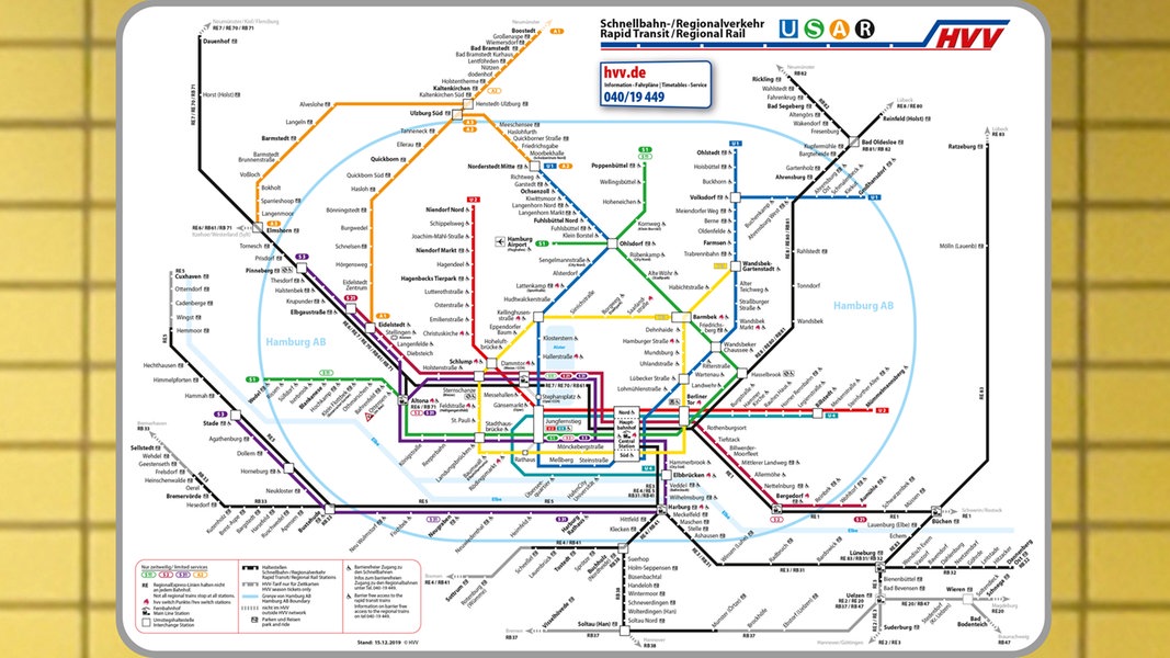 Der HVV-Linienplan von 2020 | NDR.de - Service