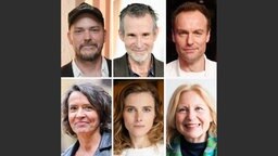 Collage von sechs Schauspielerinnen und Schauspielern, die sich über das Manifest #actout geoutet haben