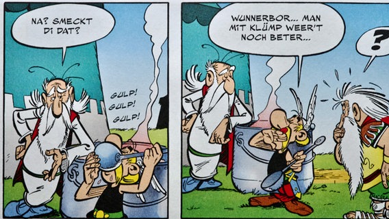 Panel aus "Asterix de Gallier" © Asterix®-Obelix®-Idefix® / © 2024 Les Éditions Albert René / Goscinny – Uderzo 