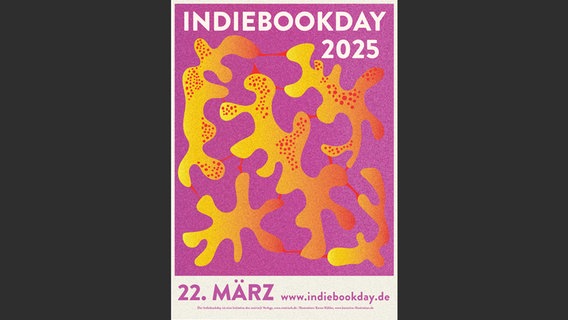 Ein Plakat für den Indiebookday 2025 mit bunten Formen. © mairisch Verlag/ Karenina Illustration 