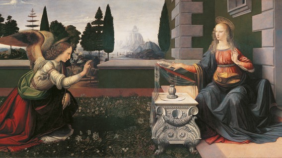 Verkündigung an Maria, 1472 - 1476 © Uffizien, Florenz / Prestel Verlag 