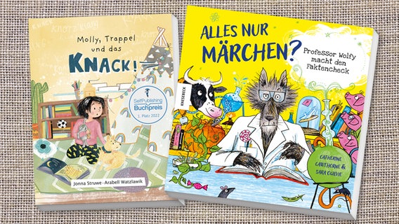 Collage der Buchcover: "Molly, Trappel und das große Knack" und "Alles nur Märchen?" © Nova MD Verlag / Knesebeck Verlag 
