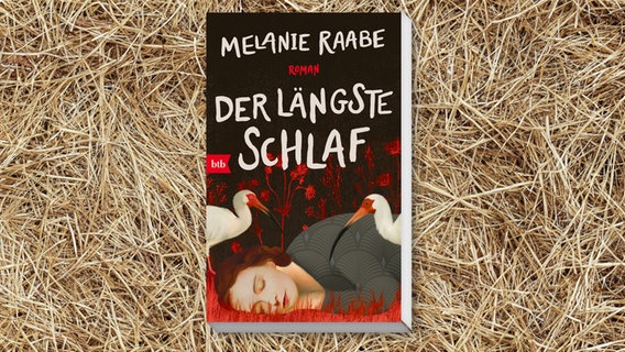 Buchcover: Melanie Raabe, "Der längste Schlaf" © btb, Hintergrund: NDR-Grafik, Firefly 