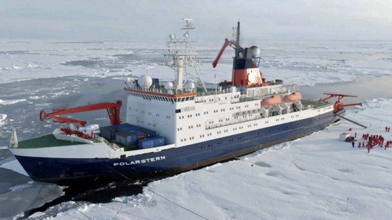 Das Forschungsschiff "Polarstern" in der Arktis. © dpa 