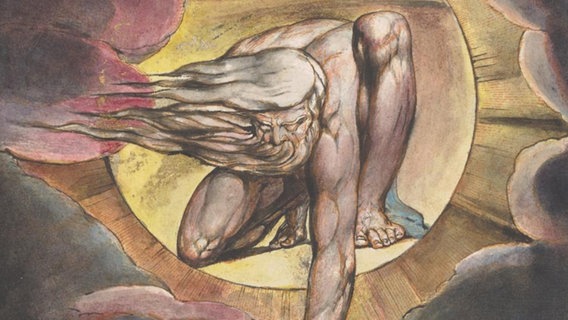 Ausschnitt aus dem Bild eine Prophezeiung von William Blake © Kunsthalle Hamburg/The Fitzwilliam Museum, University of Cambridge 