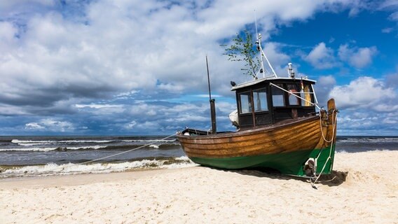 Fishing boat on the beach.  © photocase Photo: ricok69