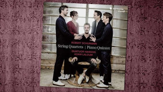 CD-Cover: Quatuor Hanson, Adam Laloum - Schumann: String Quartets & Piano Quintet © harmonia mundi 