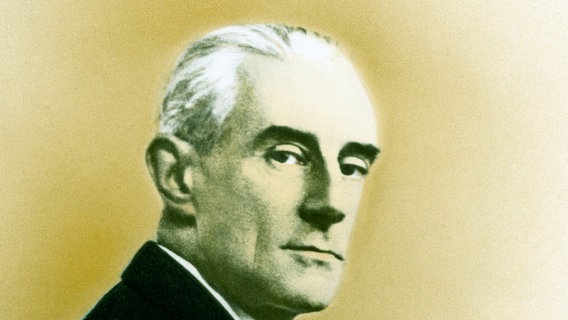 Der französische Komponist Maurice Ravel im Portrait; Foto um 1930, spätere Kolorierung © picture-alliance / akg-images | akg-images 