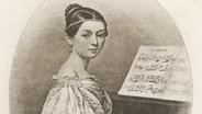 Historische Zeichnung von der Pianistin und Komponistin Clara Schumann sitzt am Klavier sitzend und spielend. © picture alliance/Mary Evans Picture Library 