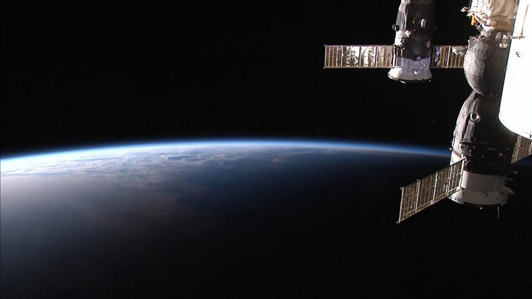 Blick von der Raumstation ISS auf die Erde 