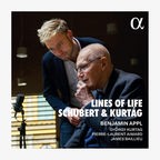 CD Cover: "LINES OF LIFE““ – BENJAMIN APPL singt Lieder von György Kurtág, Franz Schubert und Johannes Brahms © Alpha 