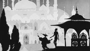 Filmszene aus "Die Abenteuer des Prinzen Achmed", einem Silhouettenfilm von Lotte Reiniger (D, 1923/1926). © picture alliance 