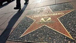 Der Stern von Udo Lindenberg auf der Reeperbahn - wie auf dem Hollywood Boulevard © dpa Foto: dpa