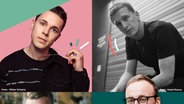 Das Bild zeigt Felix Lobrecht, Felix Jaehn, Felix Kummer und Felix Zeltner. © Viktor Schanz /Hotel Rocco / Marvin Ruppert / Helga Traxler @photosalonhelga Foto: Viktor Schanz /Hotel Rocco / Marvin Ruppert / Helga Traxler @photosalonhelga