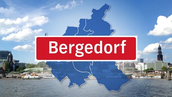 Hamburger Bezirk Bergedorf vor dem Blick auf die Stadt vom Hafen aus. (Bildmontage) © fotolia.com Foto: photobility, Alpen